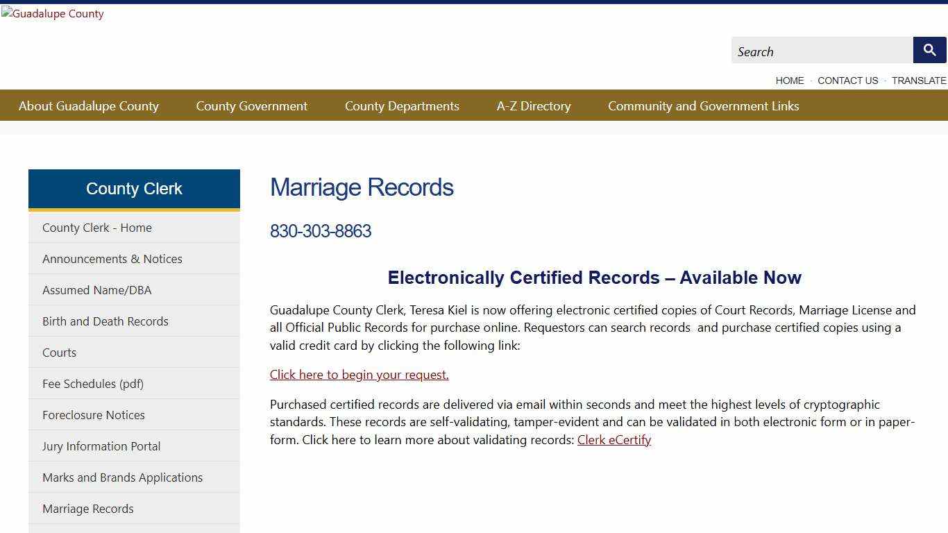 Official Records Guadalupe County, Texas
